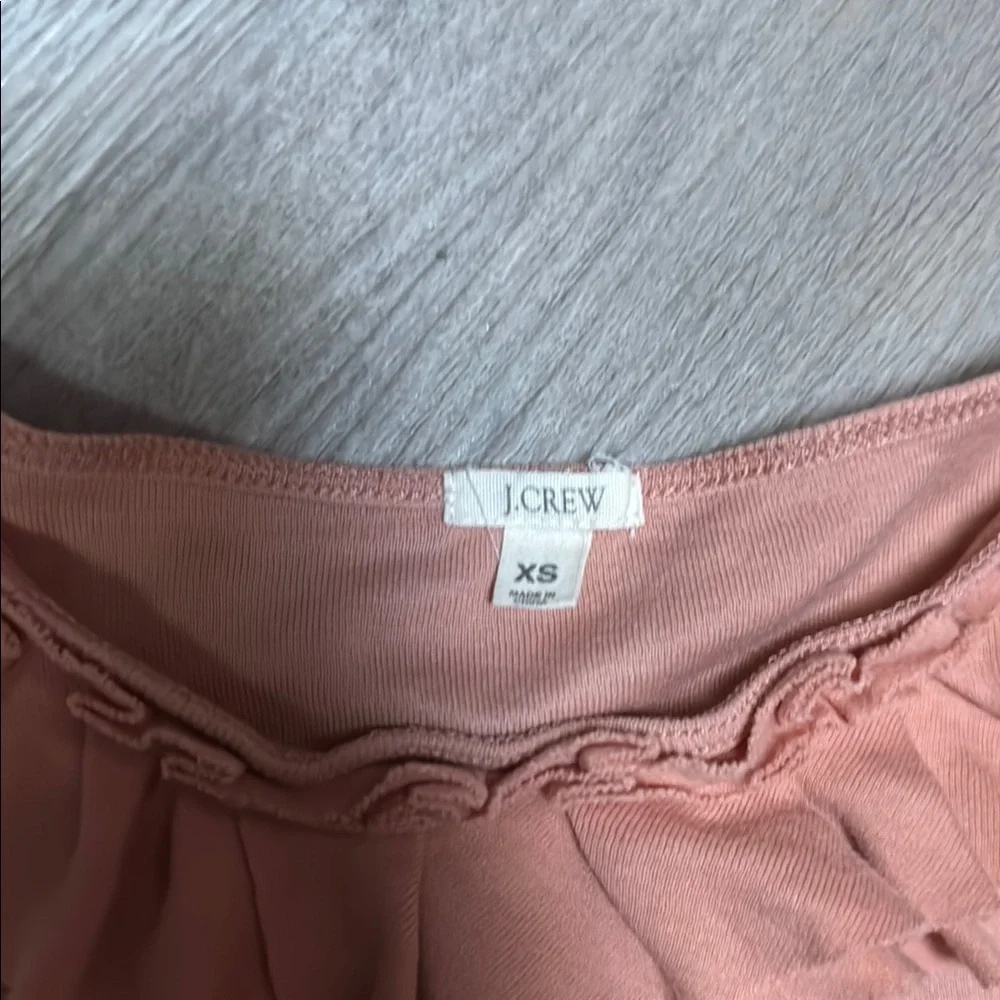 Women's J. Crew Pink Ruffle Tank Top